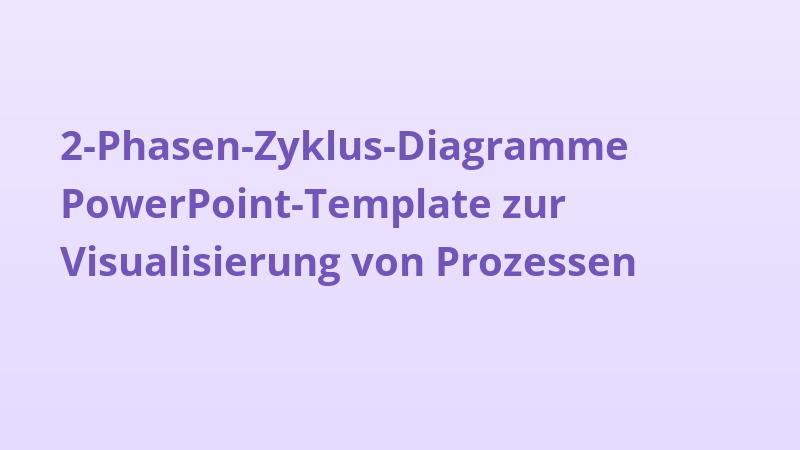 2-Phasen-Zyklus-Diagramme PowerPoint-Template zur Visualisierung von Prozessen