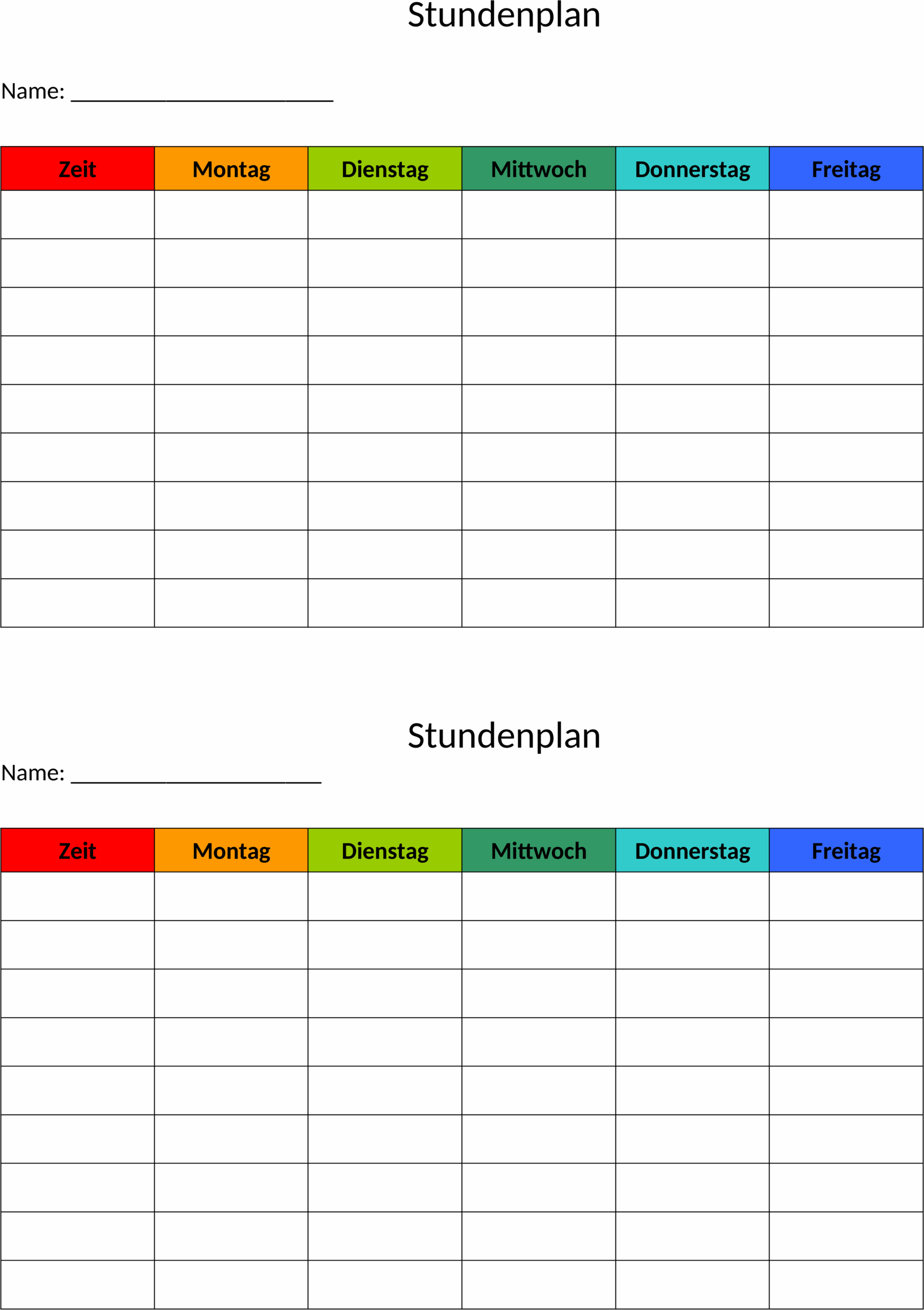 2-Stundenplaene Word-Vorlage A4