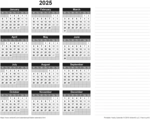 2025-jahreskalender-notizen-und-planung