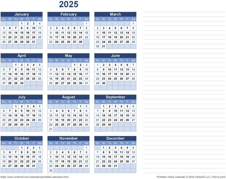 2025-kalender-notizen-und-organisation