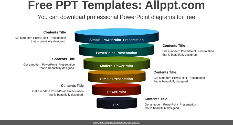 3d-clustered-funnel-diagramm-powerpoint-vorlage