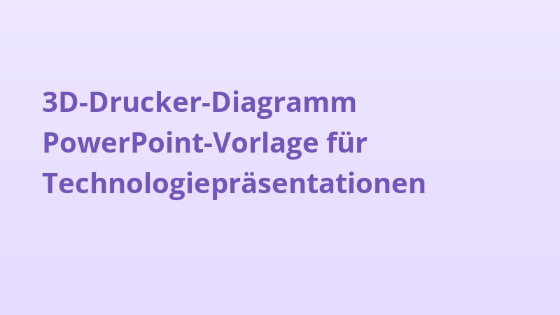 3D-Drucker-Diagramm PowerPoint-Vorlage für Technologiepräsentationen