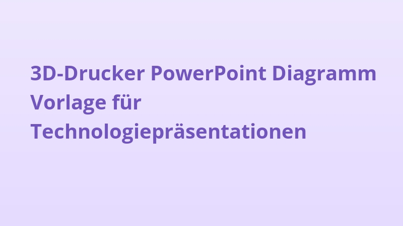 3D-Drucker PowerPoint Diagramm Vorlage für Technologiepräsentationen