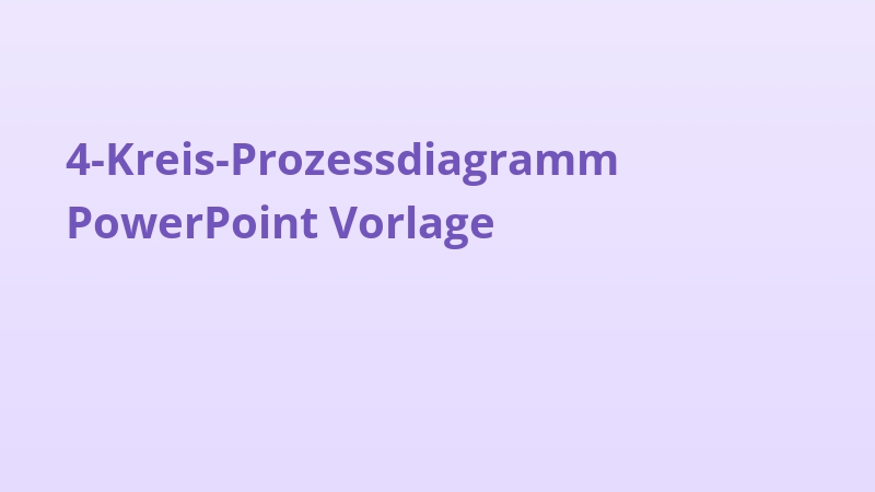 4-Kreis-Prozessdiagramm PowerPoint Vorlage