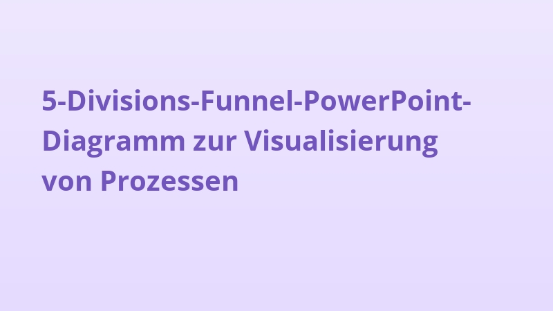 5-Divisions-Funnel-PowerPoint-Diagramm zur Visualisierung von Prozessen