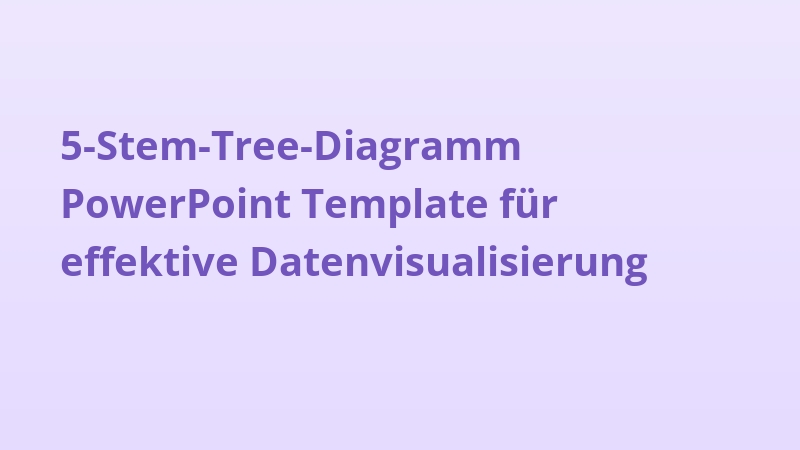 5-Stem-Tree-Diagramm PowerPoint Template für effektive Datenvisualisierung