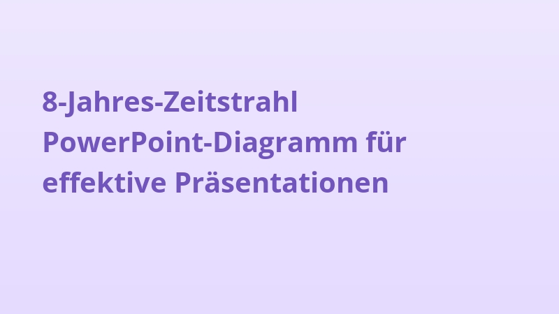 8-Jahres-Zeitstrahl PowerPoint-Diagramm für effektive Präsentationen