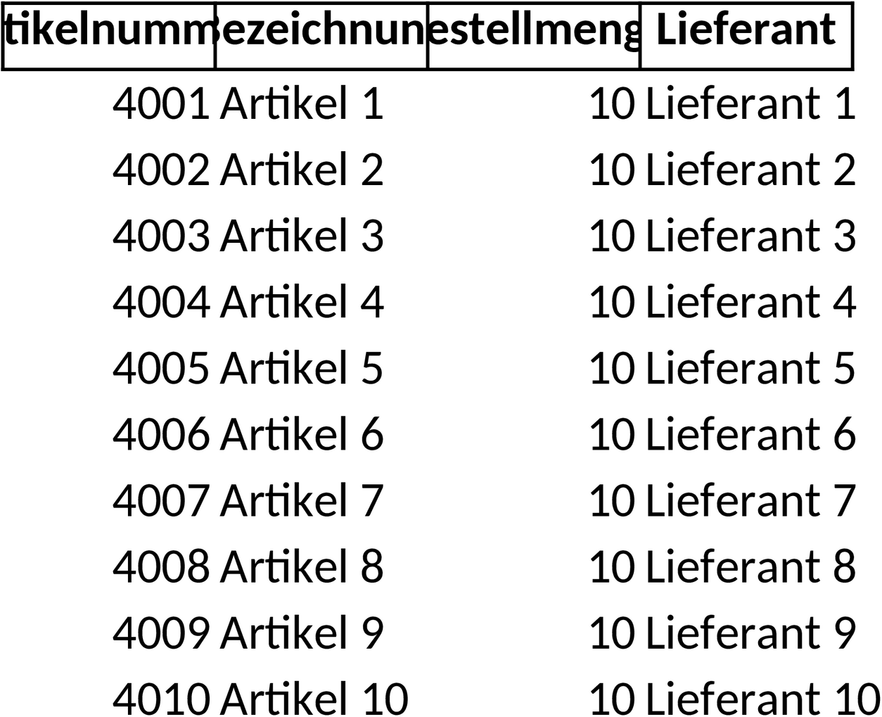 Excel-Vorlage Bestellliste für Einkaufsmanagement