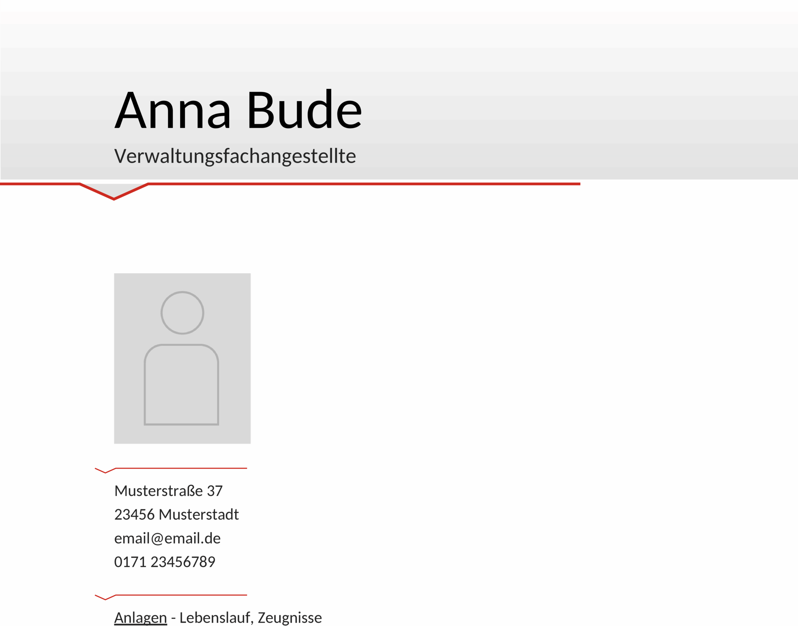 Deckblattvorlage für Bewerbungen im DOCX-Format