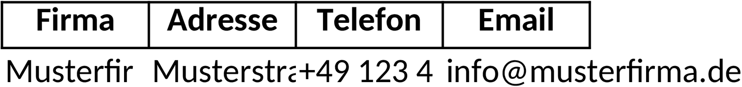 Excel-Vorlage: Briefkopfgestaltung für Unternehmen