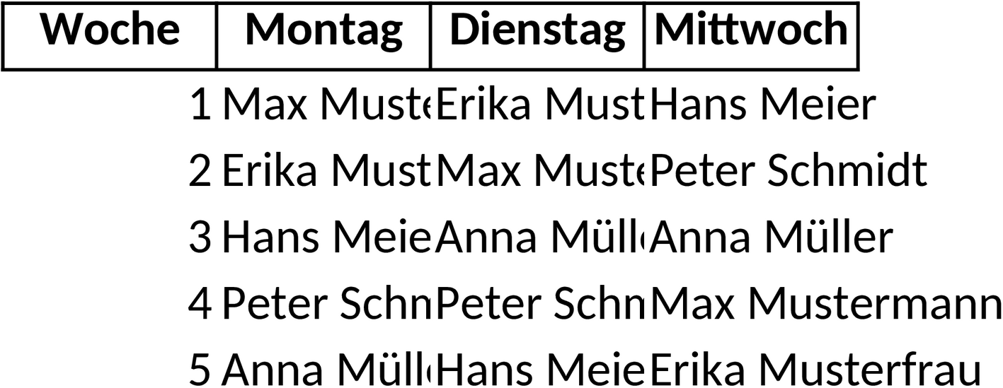 Excel-Vorlage zur Büroreinigung