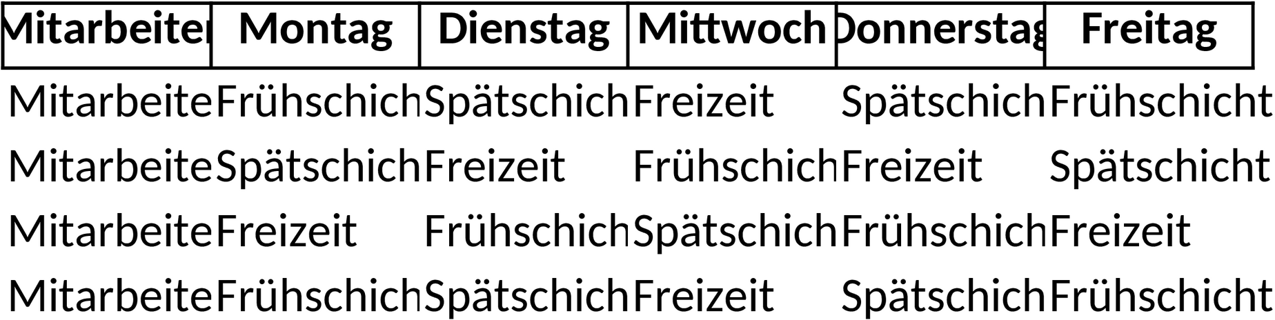 Excel-Vorlage Dienstplan für effektive Personalplanung