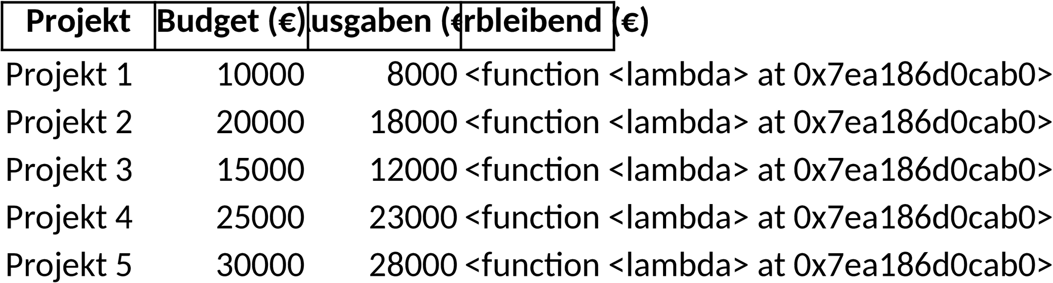 Excel Finanzplan Vorlage für Unternehmensbudget