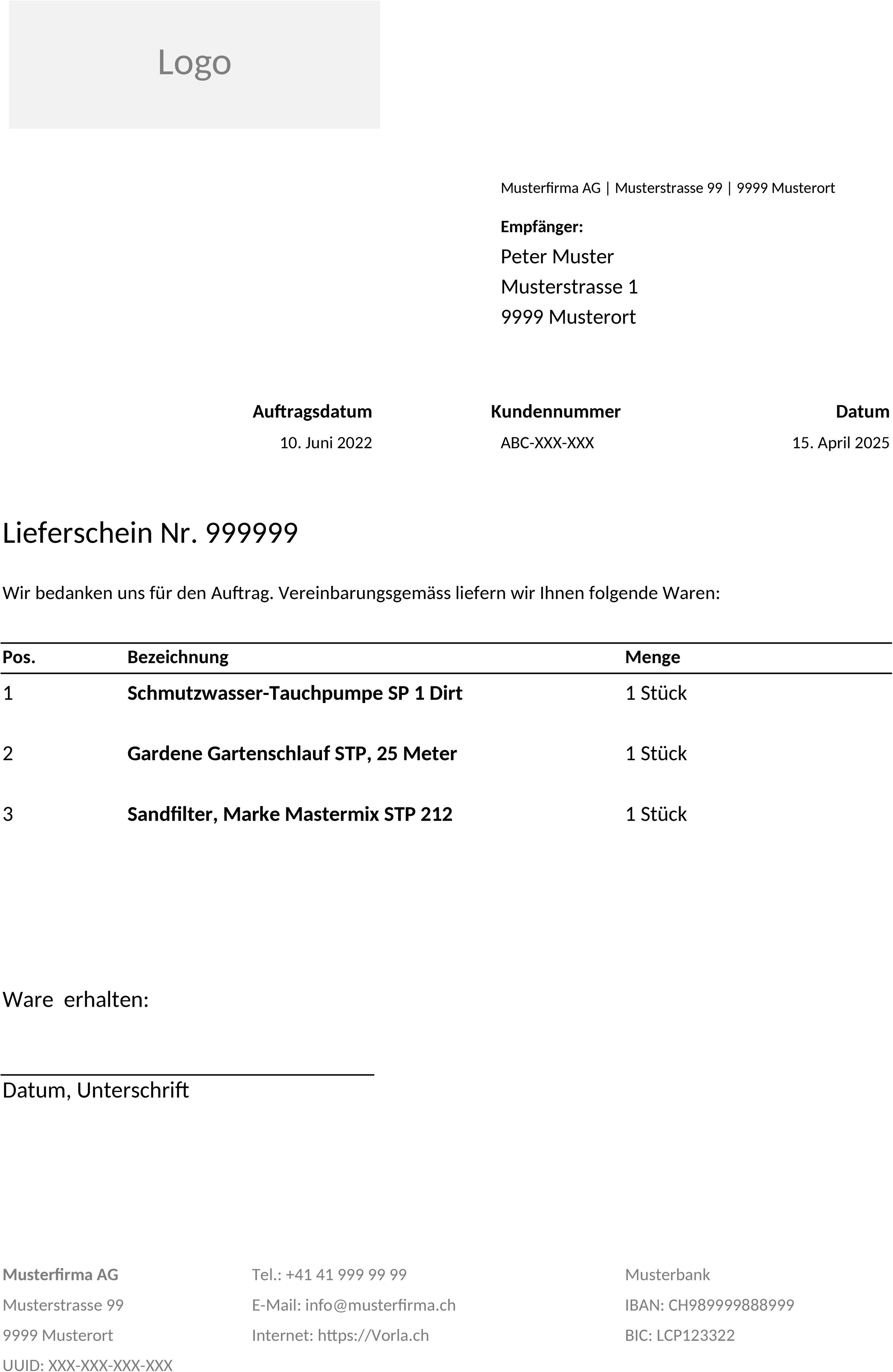 Excel Lieferschein Vorlage für Geschäftsprozesse