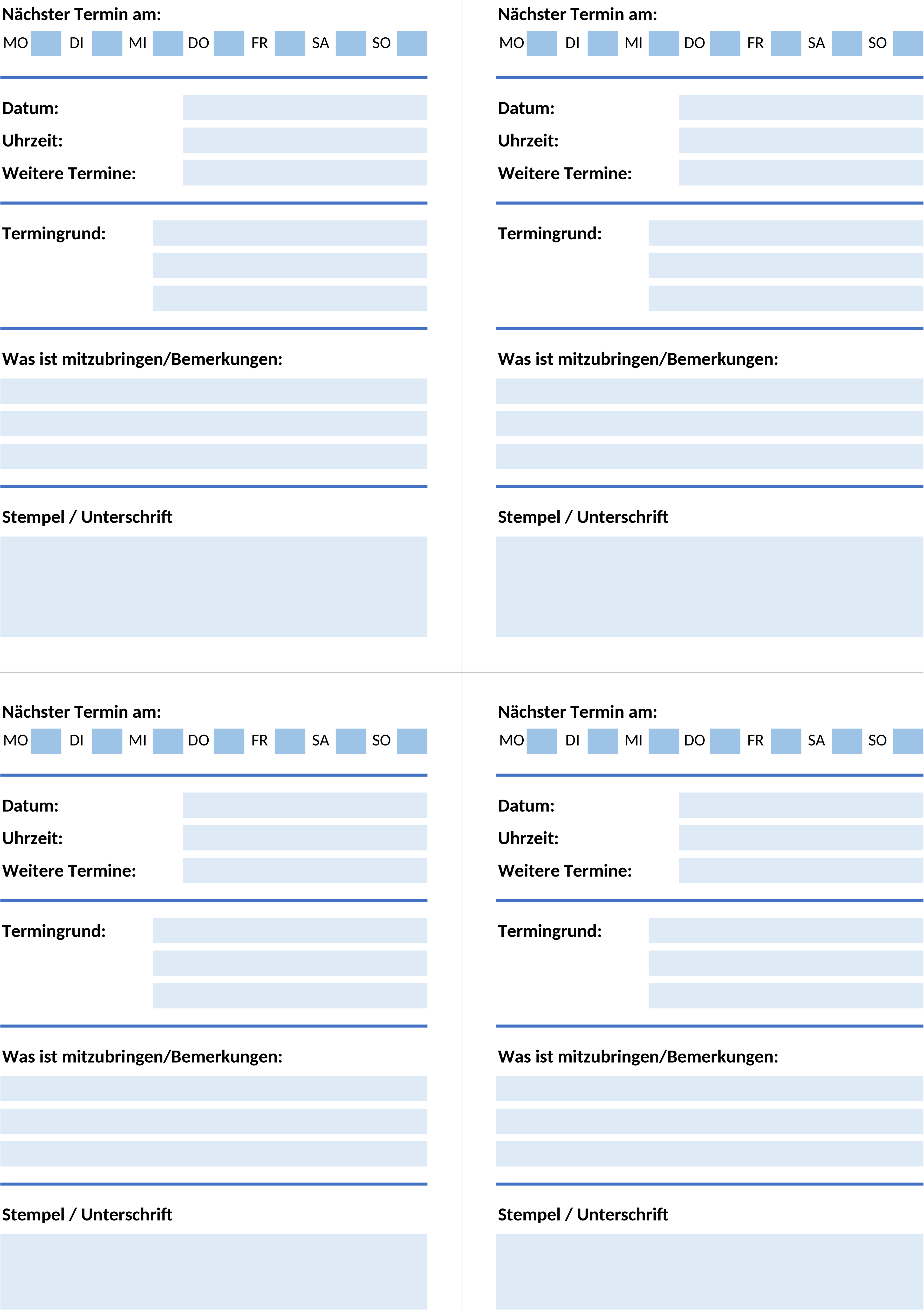 Excel-Vorlage für Terminzettel zur effektiven Terminplanung