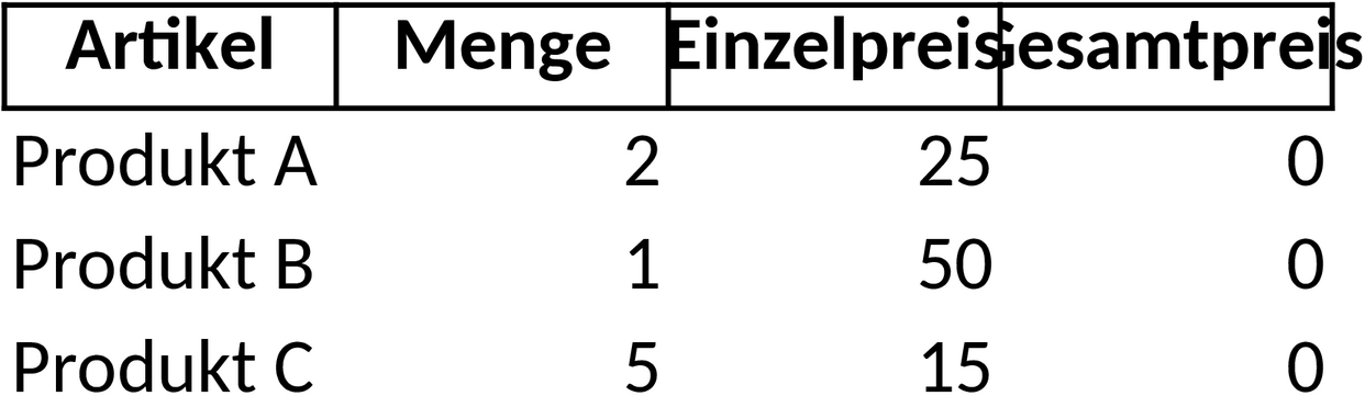Excel-Vorlage für Angebotskalkulation und Angebotsverwaltung