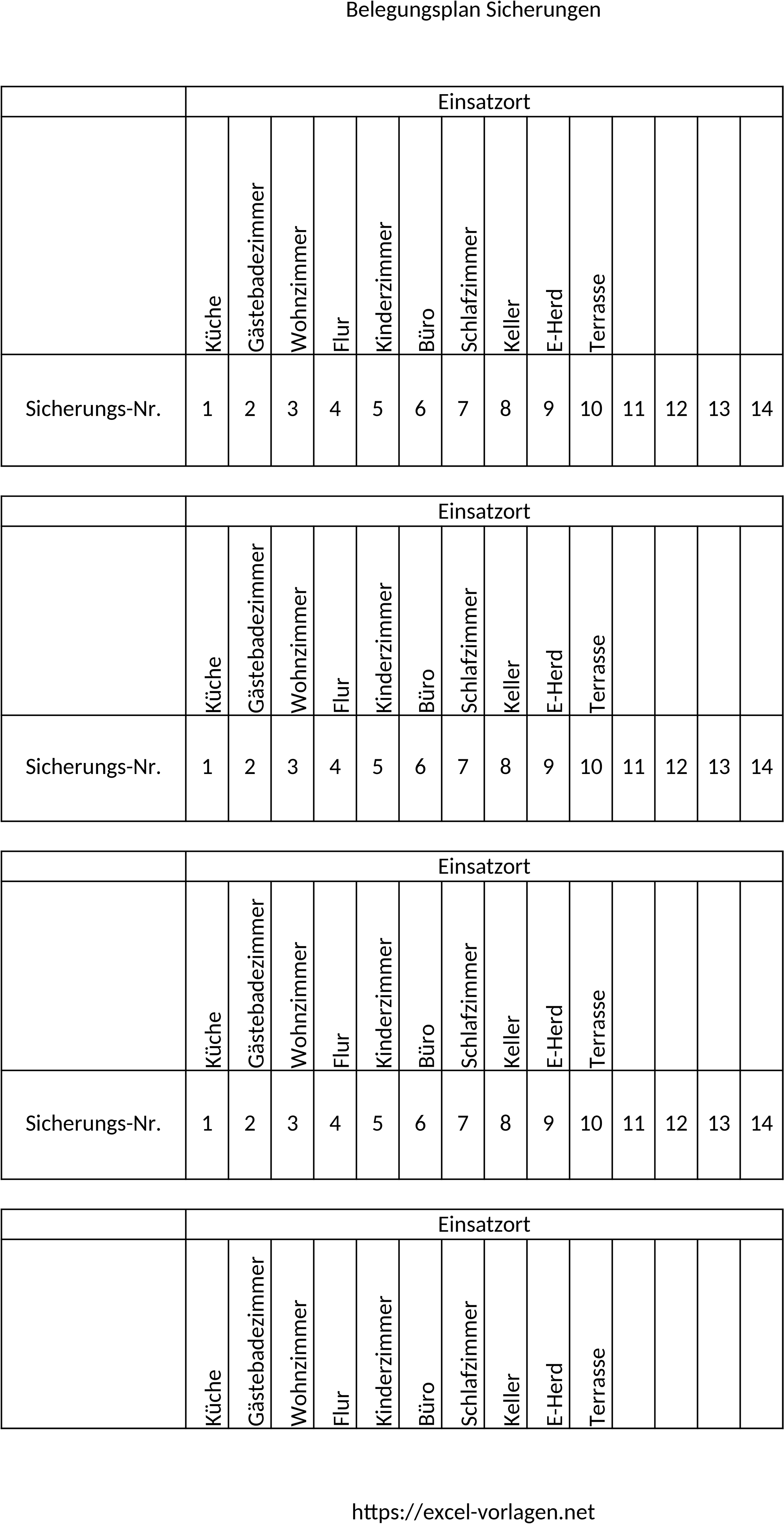 Excel-Vorlage für Beschriftung von Sicherungskästen