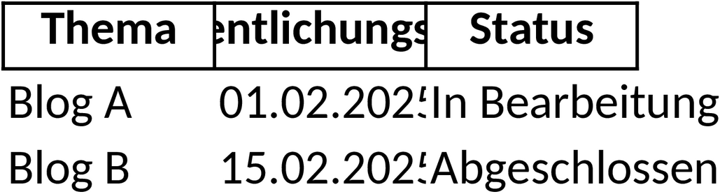 Excel-Vorlage für Content-Planung im Marketing