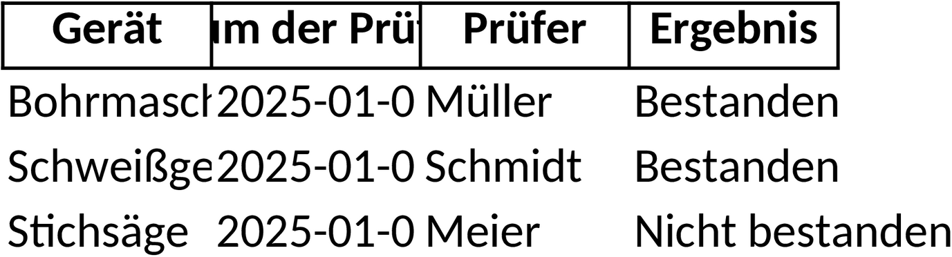 Excel-Vorlage für Elektro-Prüfprotokoll