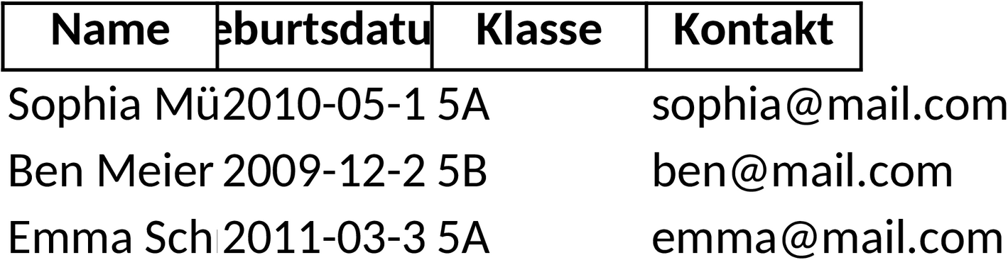 Excel-Vorlage für Klassenlisten und Schülerverwaltung