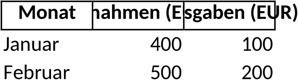 Excel-Vorlage für Kleinunternehmer ohne Umsatzsteuer