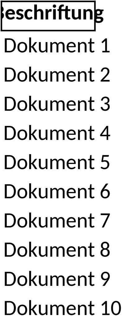 Excel-Vorlage für Ordnerrücken schmal