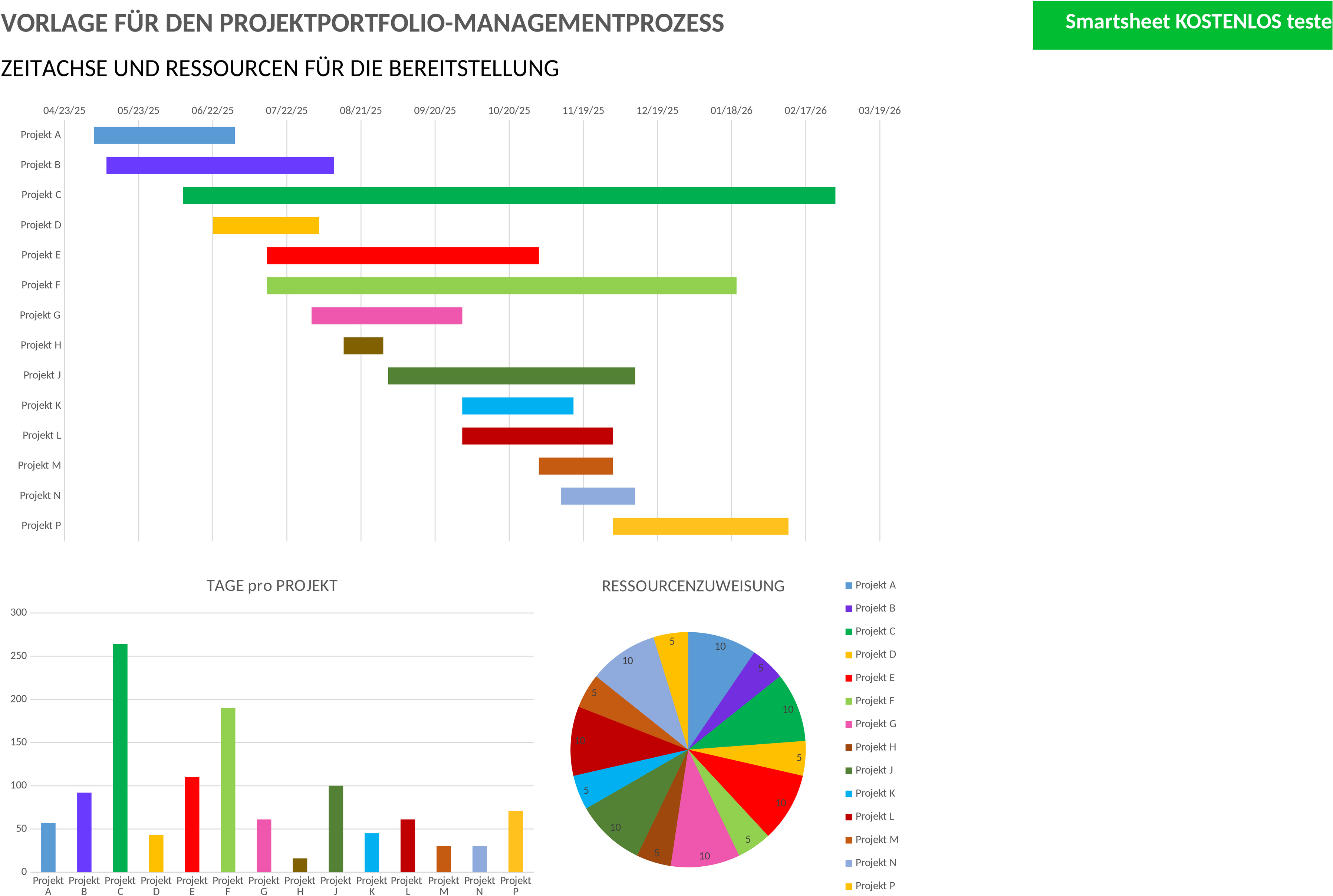 Excel-Vorlage für Projektportfolio-Management-Prozess