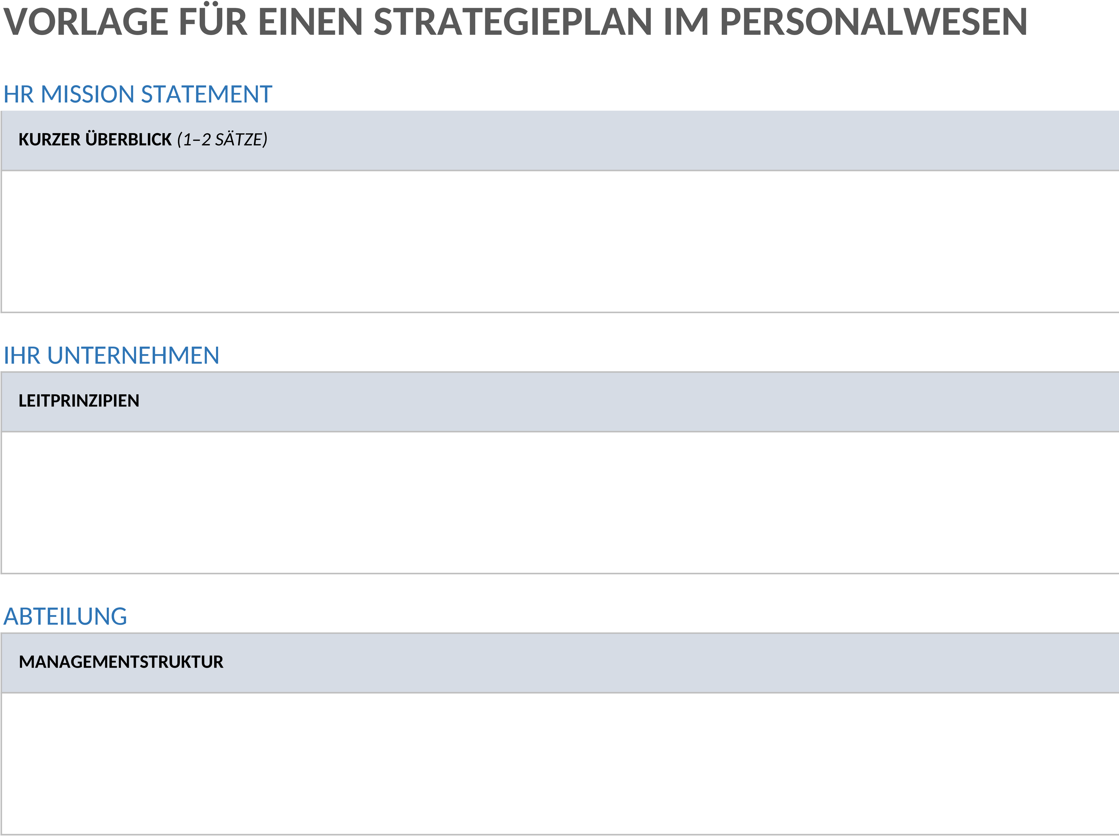 Excel-Vorlage für Strategische Personalplanung