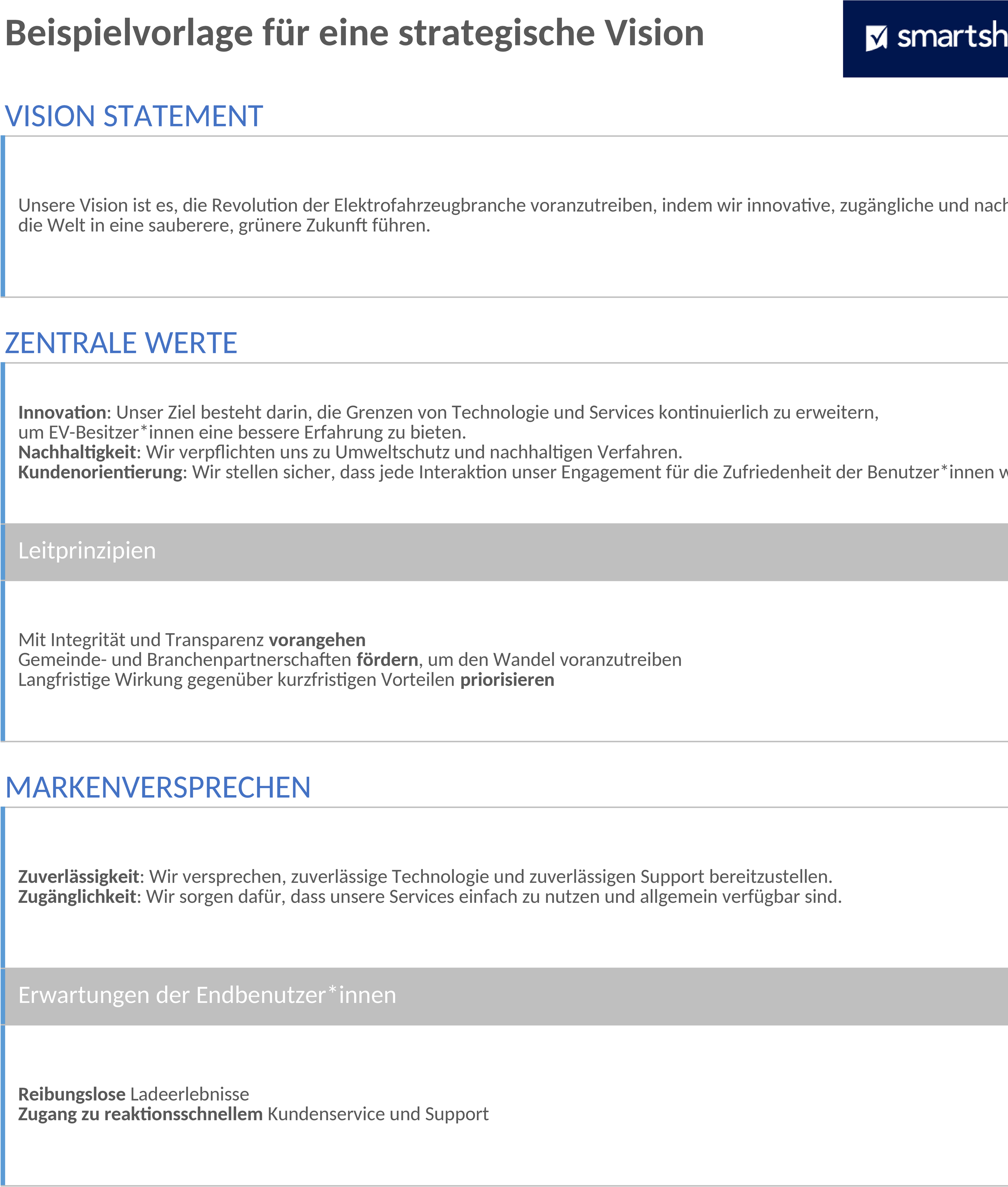 Excel-Vorlage für Strategische Vision und Planung