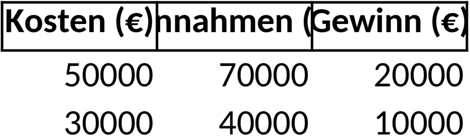 Excel-Vorlage zur Wirtschaftlichkeitsberechnung