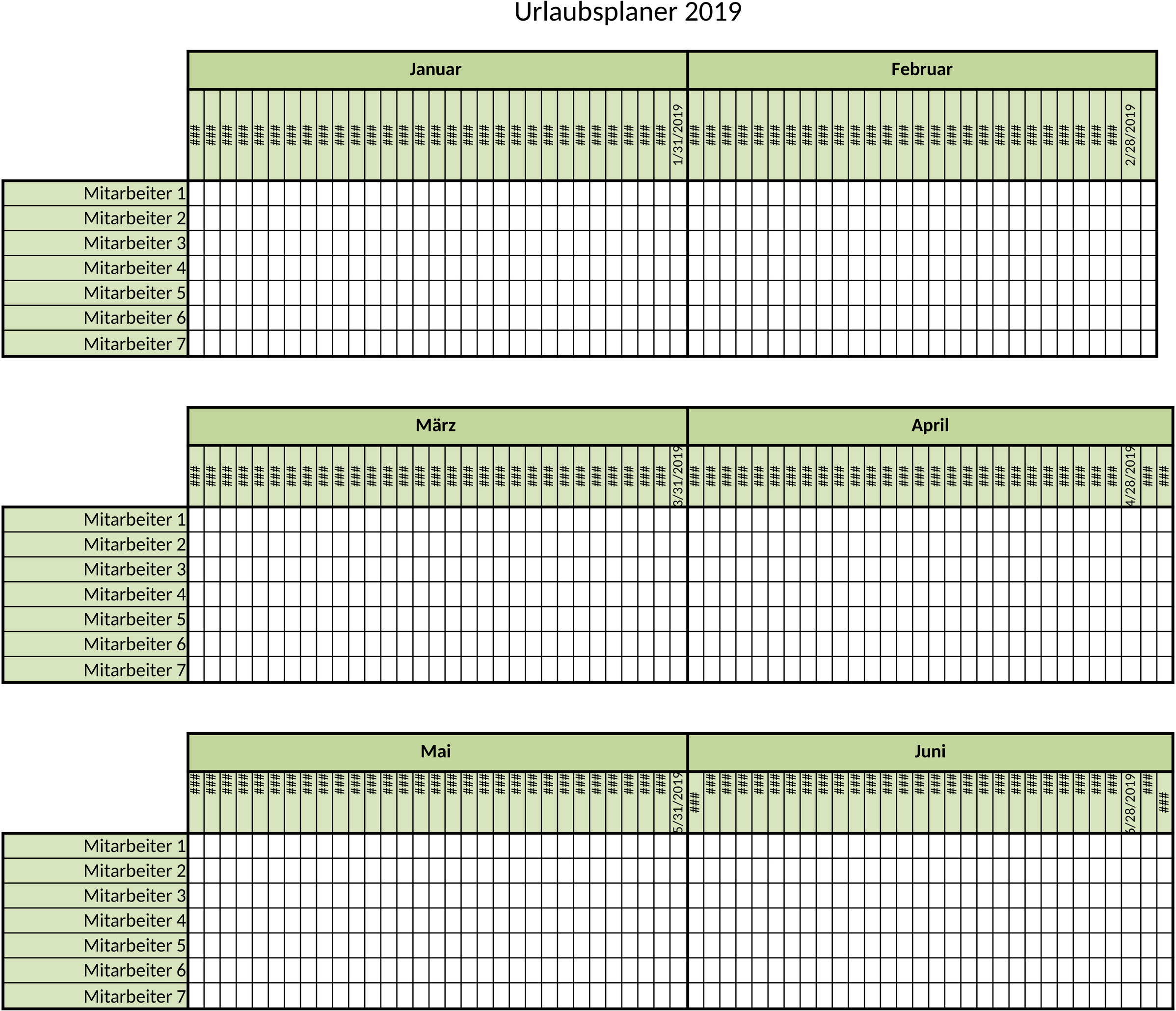 Excel-Vorlage: Kalender und Urlaubsplaner 2023