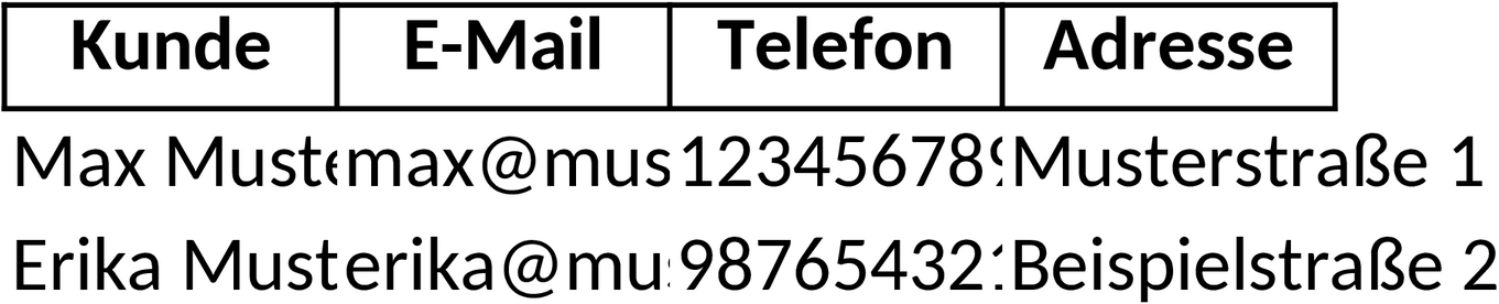 Excel-Vorlage für Kundendatenbank und CRM-Management
