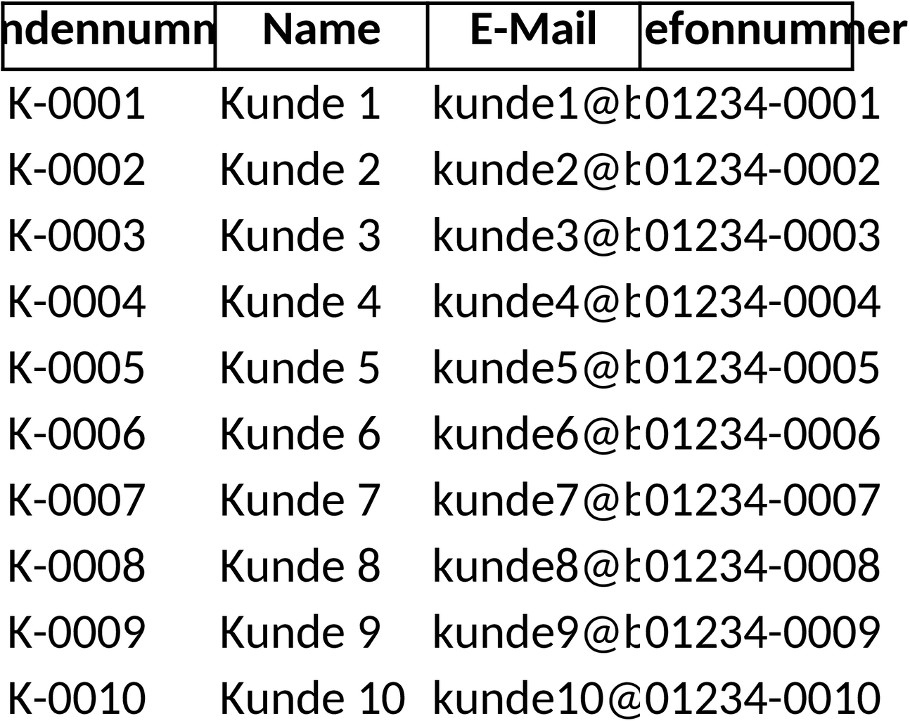 Excel-Vorlage für Kundenlistenverwaltung