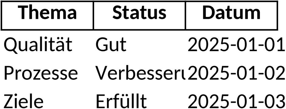 Excel-Vorlage für Management-Überprüfung