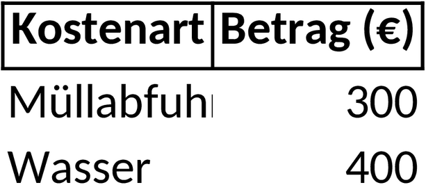 Excel-Vorlage zur Nebenkostenabrechnung 2027