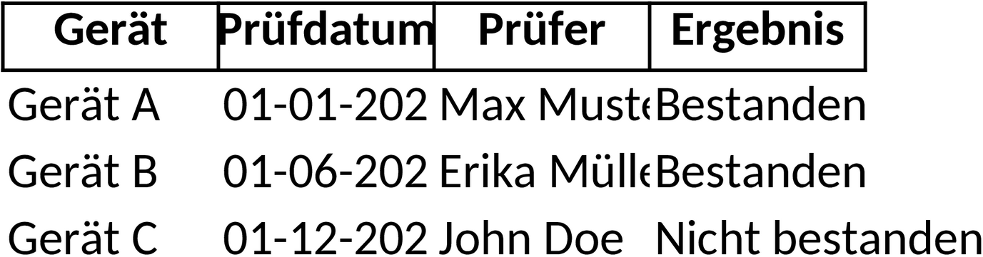 Prüfprotokoll Excel-Vorlage DGUV V3