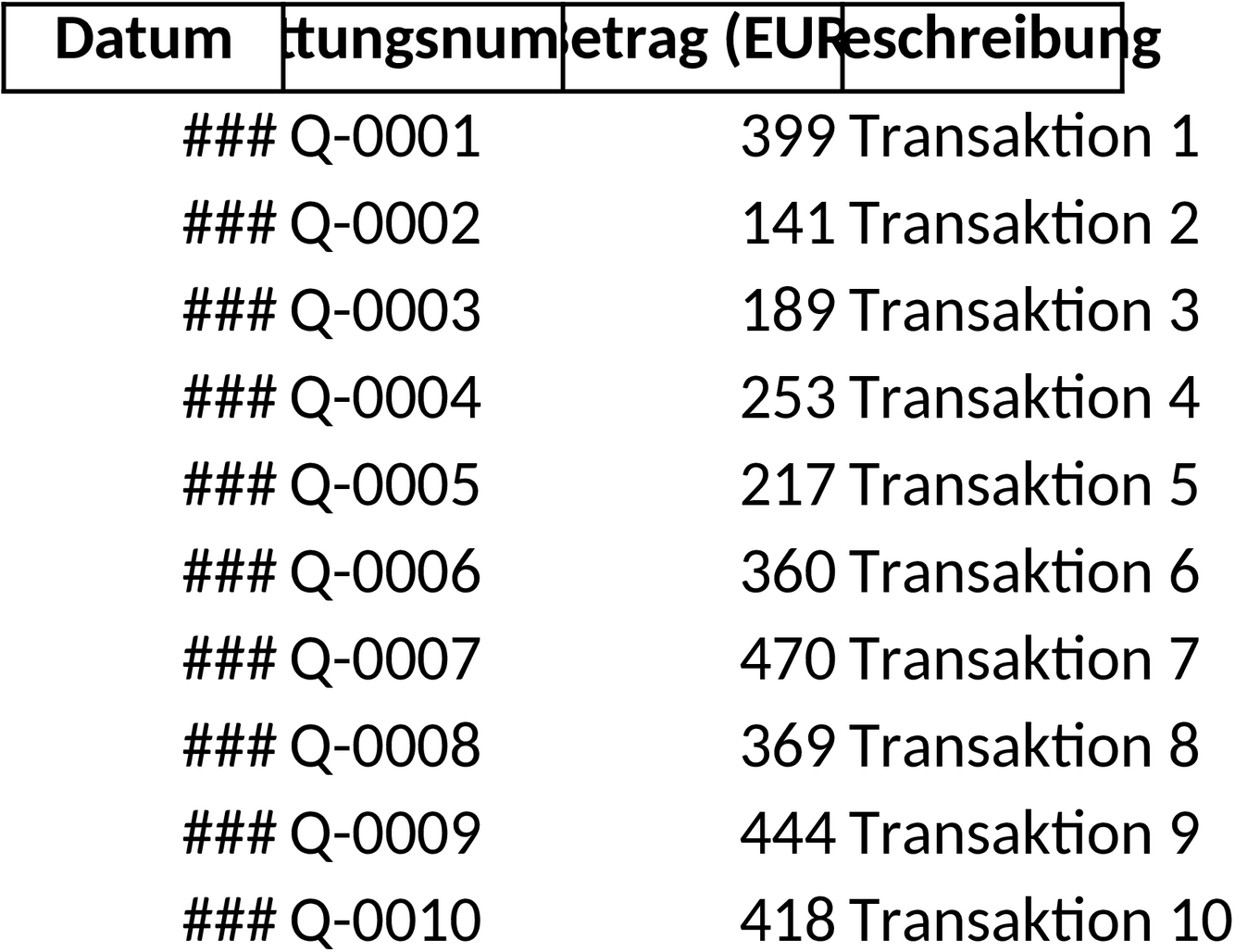 Excel-Vorlage für Quittungen und Belegverwaltung
