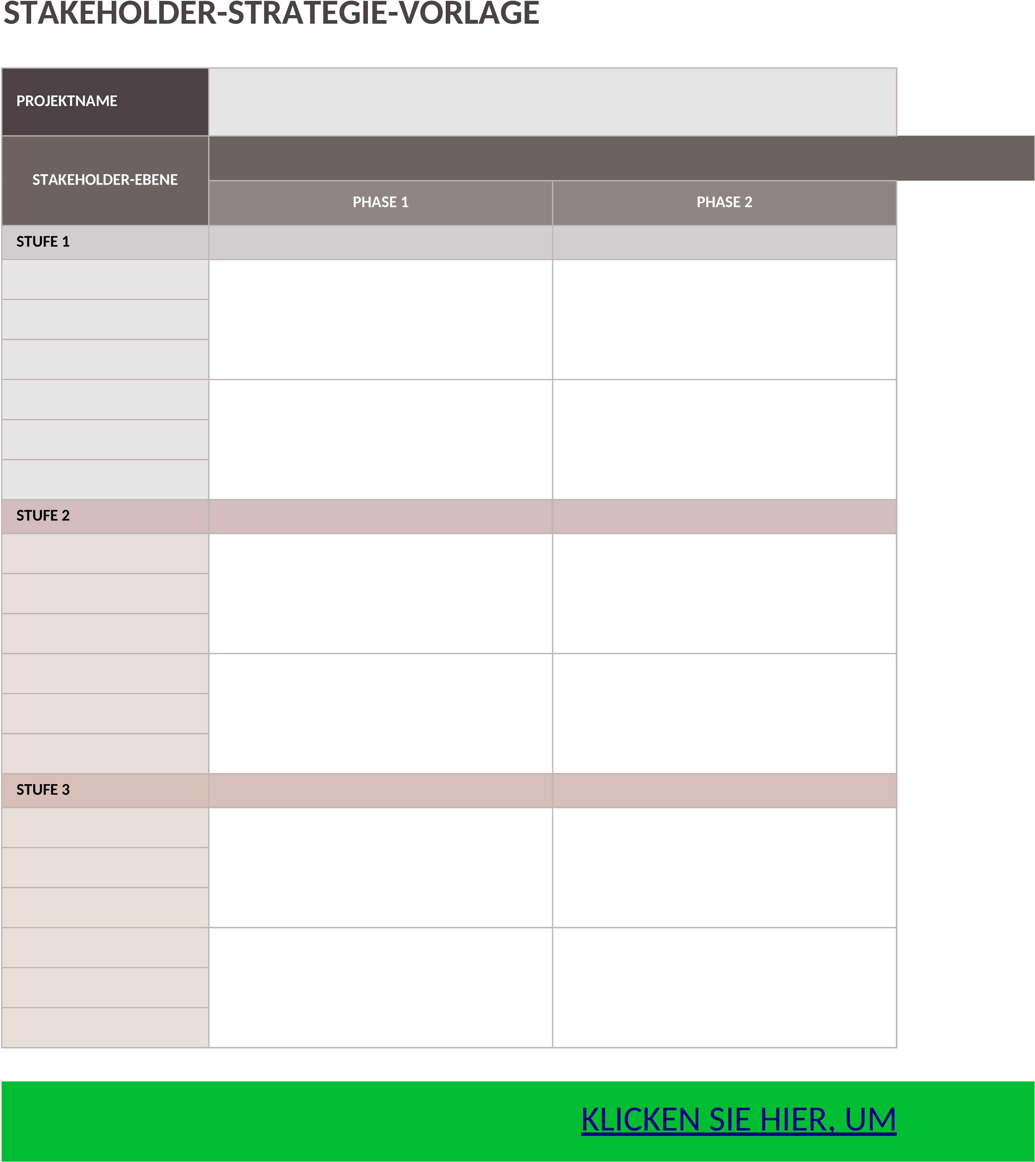 Excel-Vorlage zur Stakeholder-Strategie-Planung