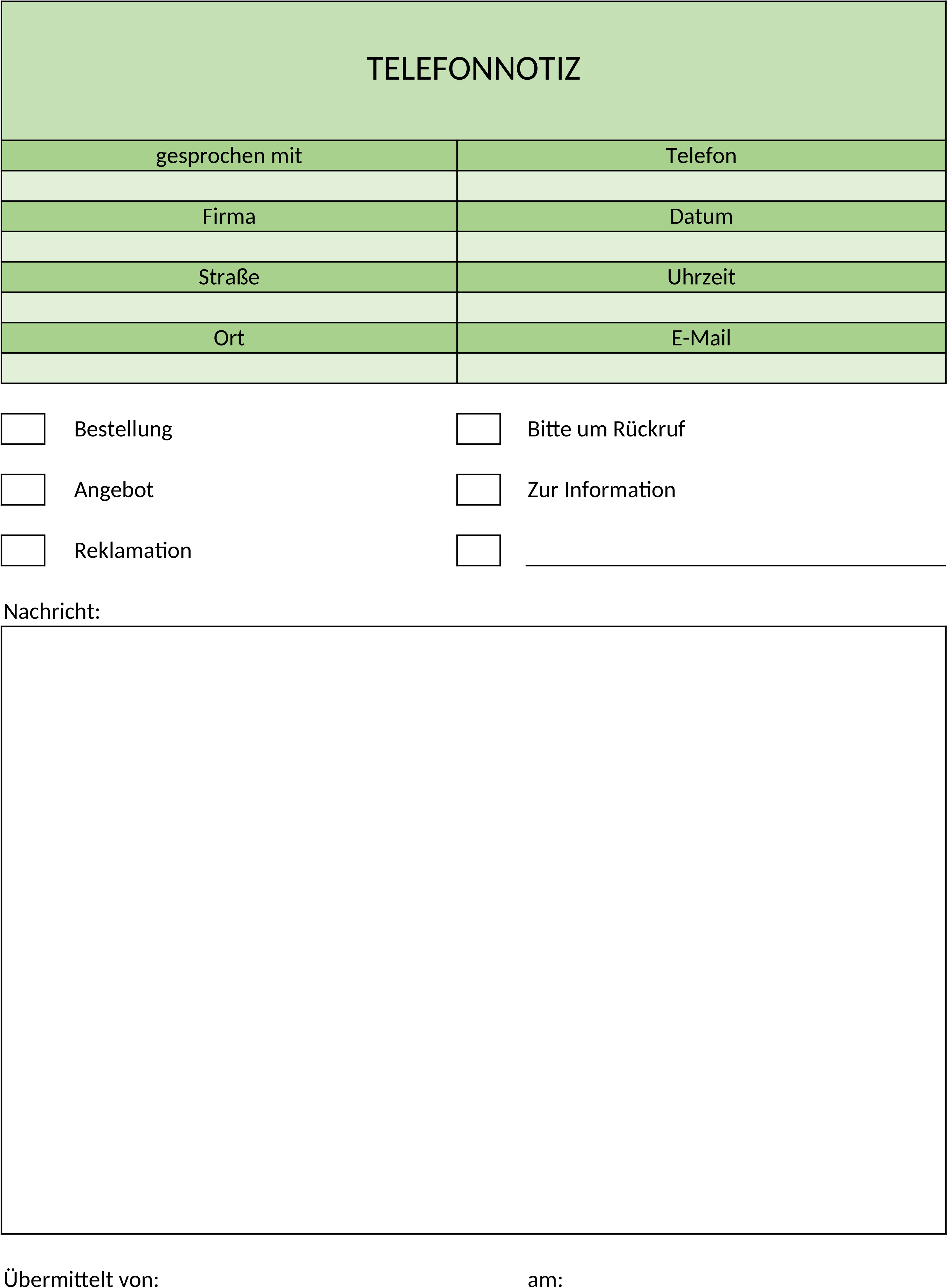 Telefonnotiz Excel-Vorlage für Kundenbeziehungsmanagement