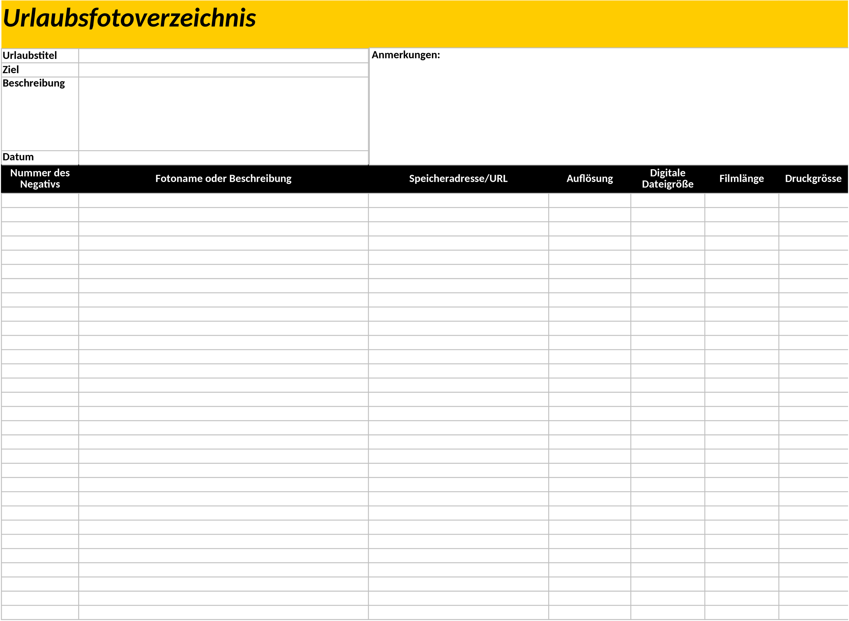 Excel-Vorlage für Veranstaltungsplanung und Gästelistenverwaltung