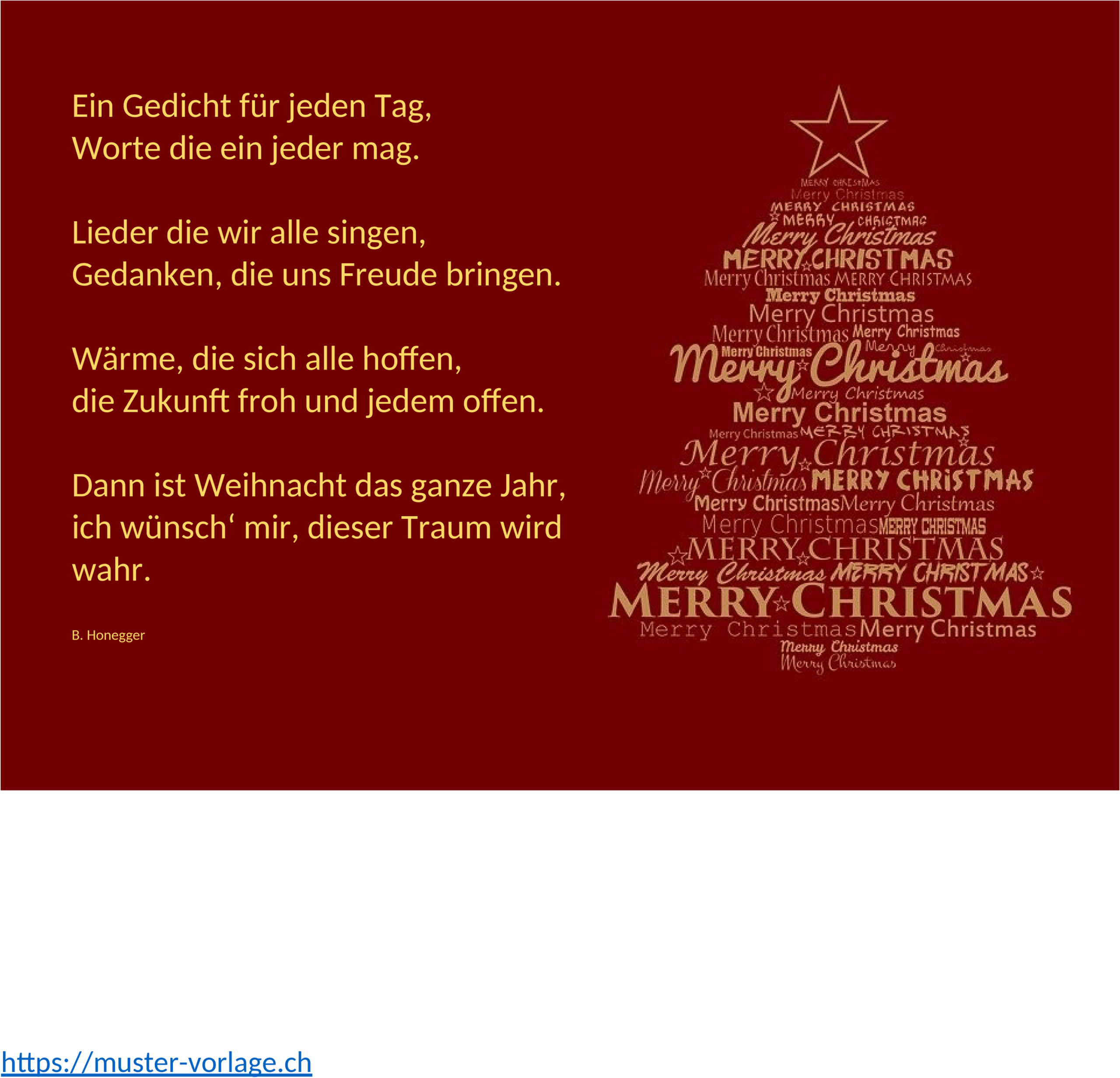 Word-Vorlage Weihnachtskarte