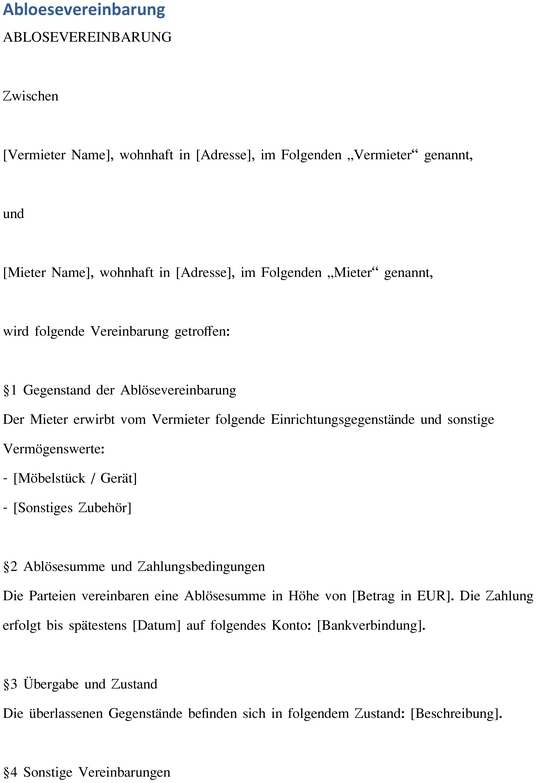 abloesevereinbarung-mietverhaeltnisse-regeln