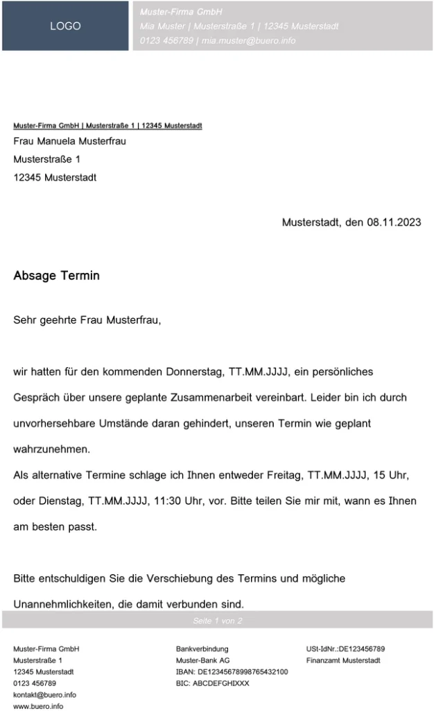 absage-eines-geschaeftlichen-termins-vorlage