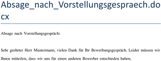 absage-nach-vorstellungsgespraech