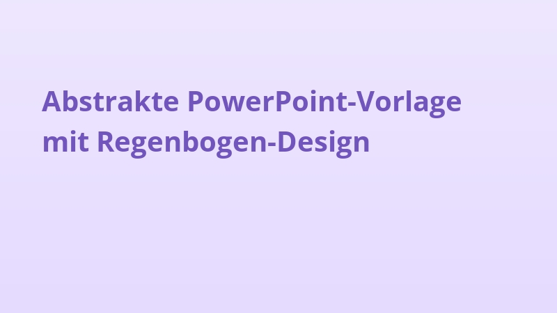 Abstrakte PowerPoint-Vorlage mit Regenbogen-Design