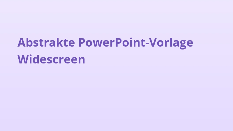 Abstrakte PowerPoint-Vorlage Widescreen