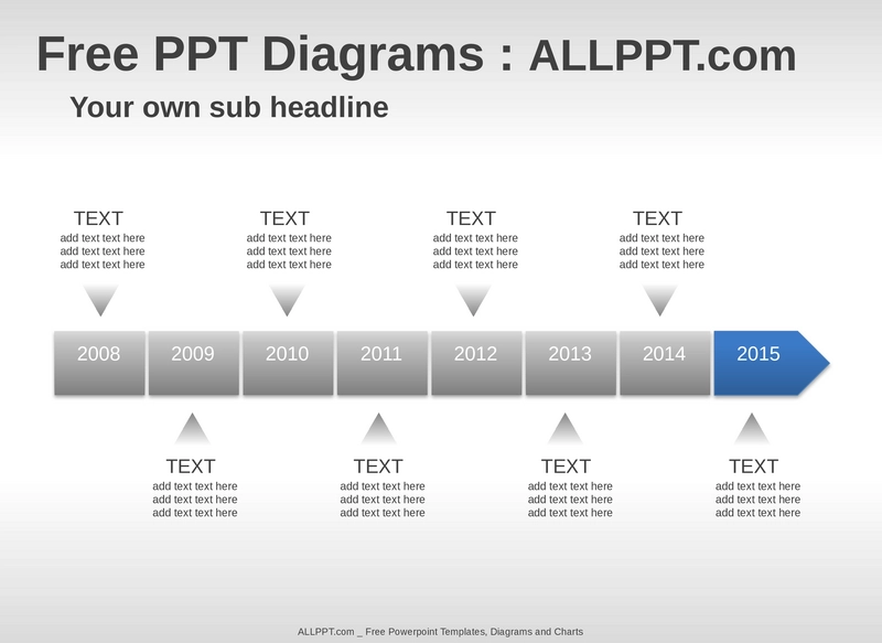 acht-jahre-zeitlinie-ppt-diagramme-standard