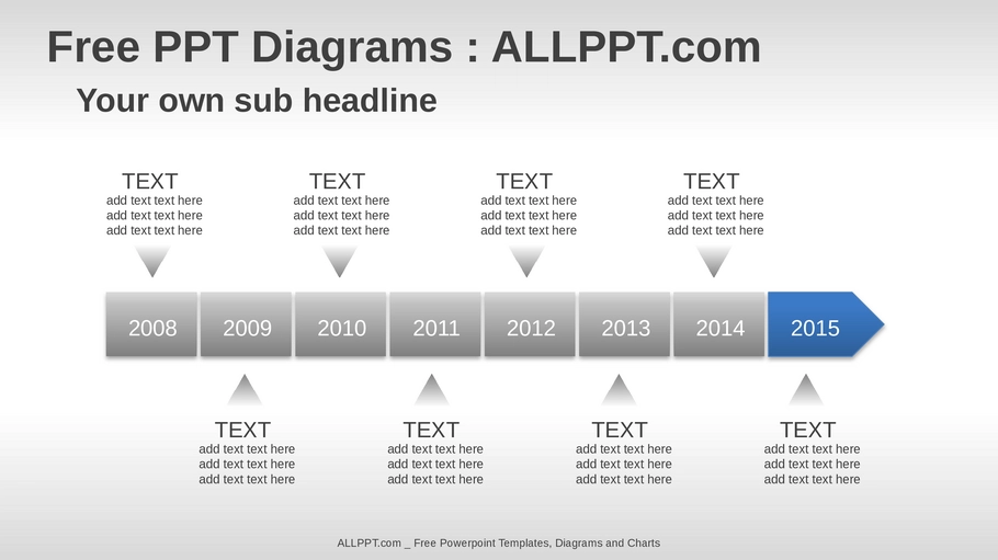 acht-jahre-zeitlinie-ppt-diagramme