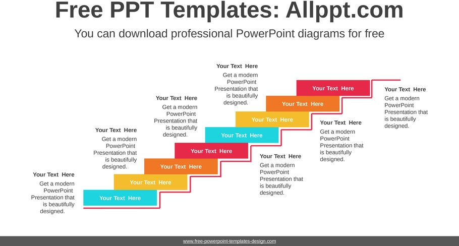 acht-stufen-diagramm-powerpoint-vorlage
