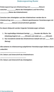 aenderungsvertrag-arbeitnehmer-arbeitszeit-gehalt
